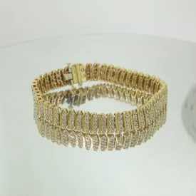 14K Yellow Gold 3.25 CTTW Diamond Bracelet 6-3/4" (Estate)