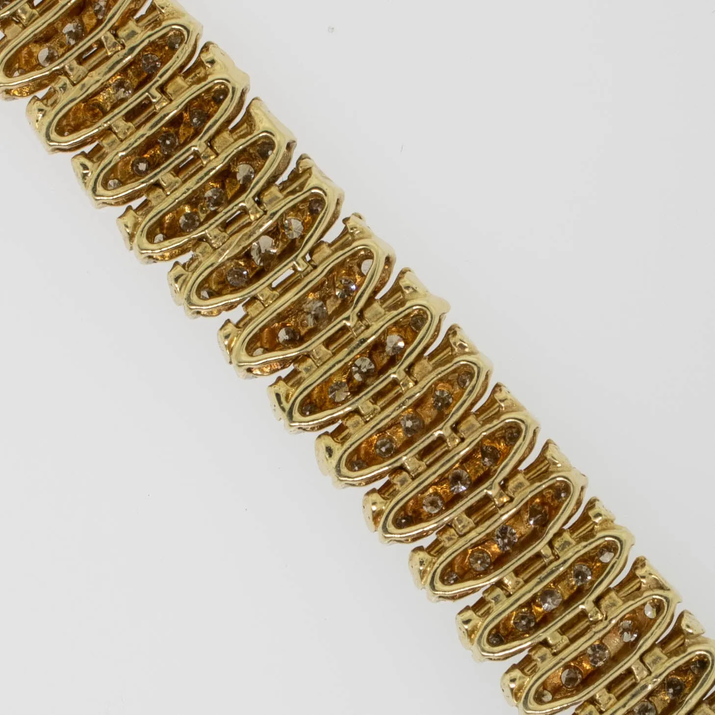 14K Yellow Gold 3.25 CTTW Diamond Bracelet 6-3/4" (Estate)