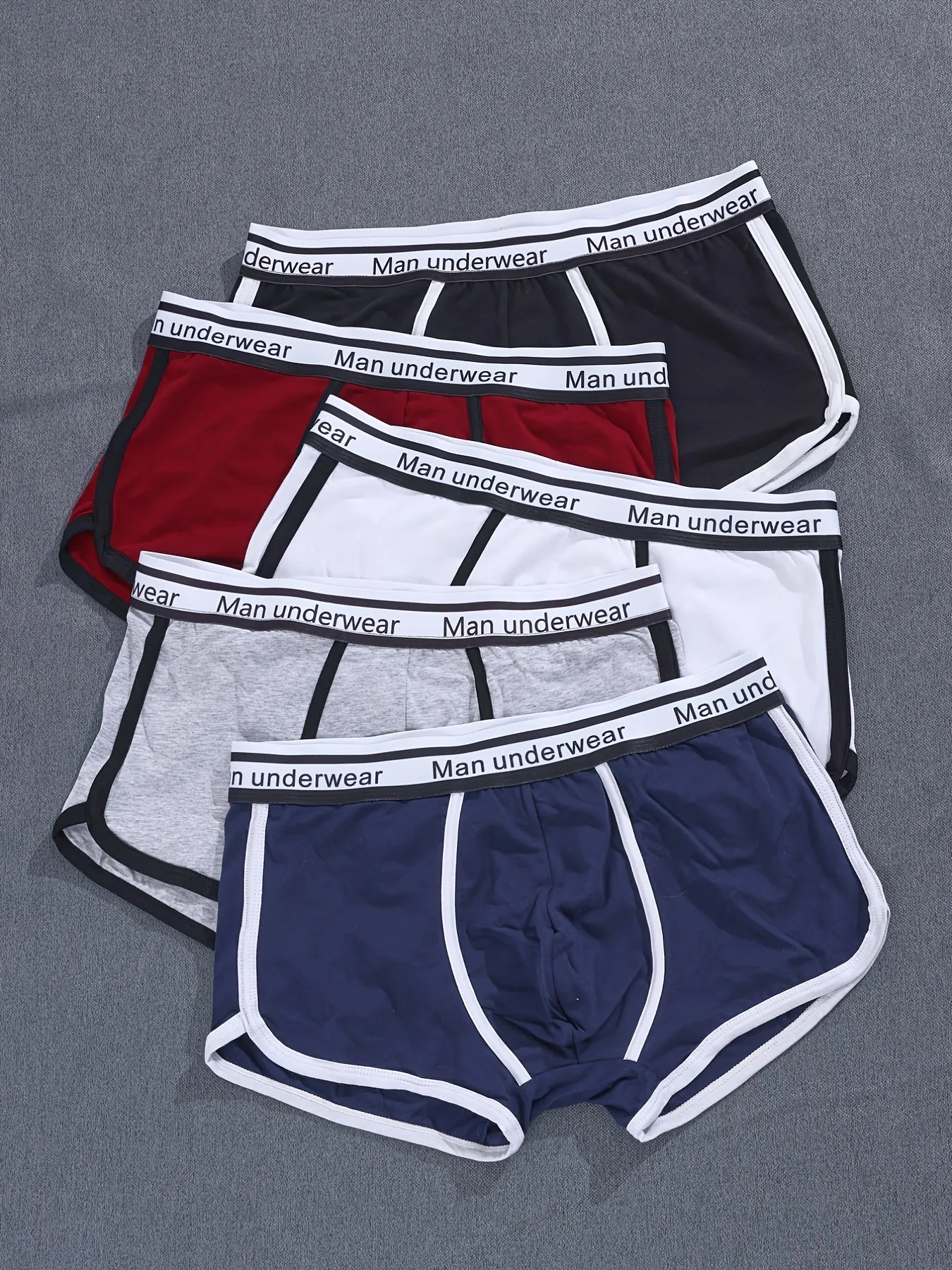 5pcs Men's Stretch Briefs Boxers