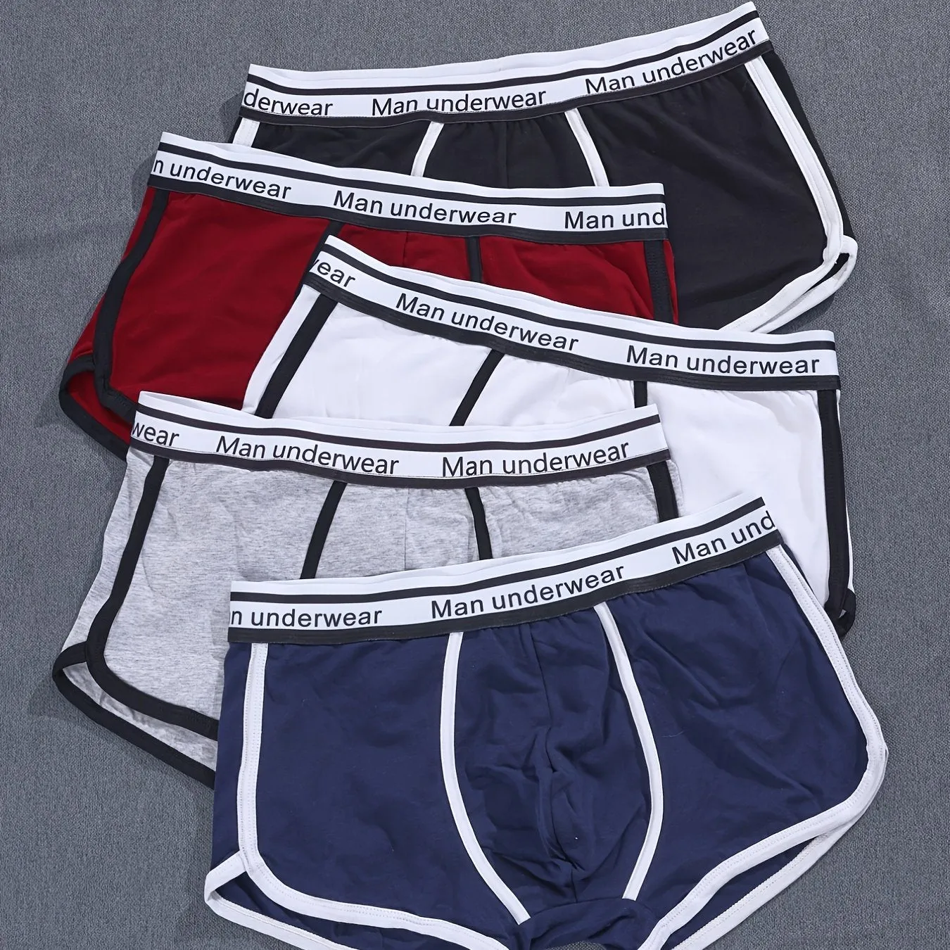 5pcs Men's Stretch Briefs Boxers