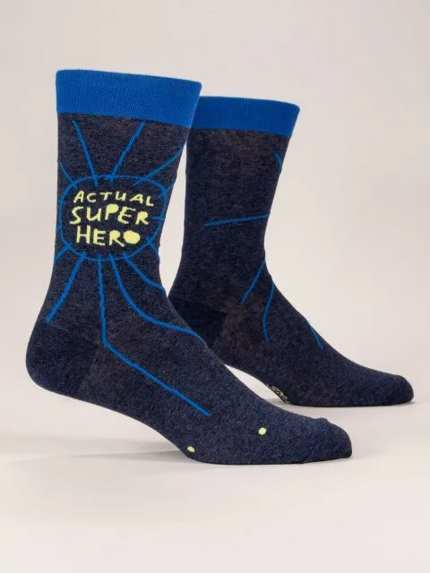 Actual Super Hero Men's Crew Socks