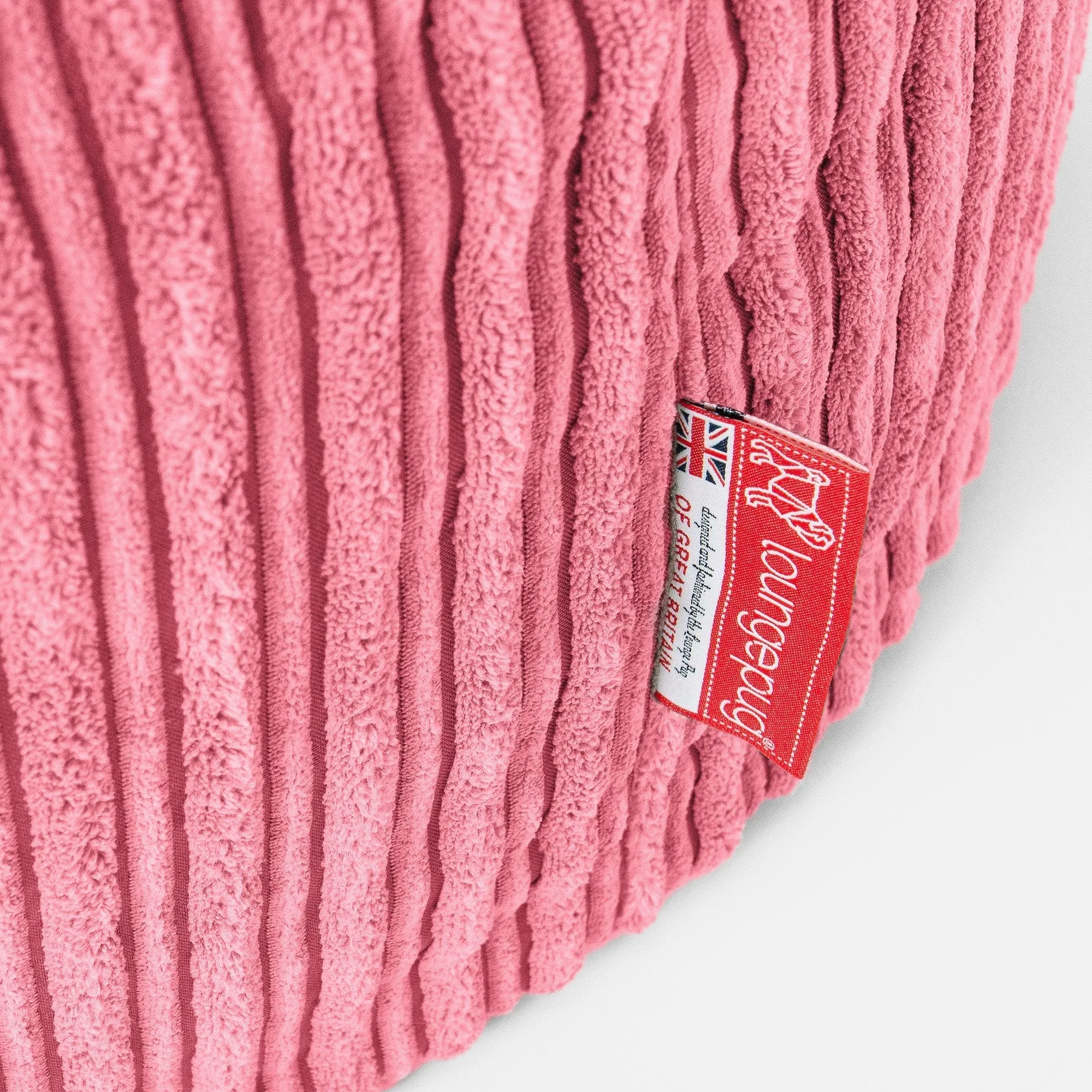 Albert Bean Bag Armchair - Cord Coral Pink