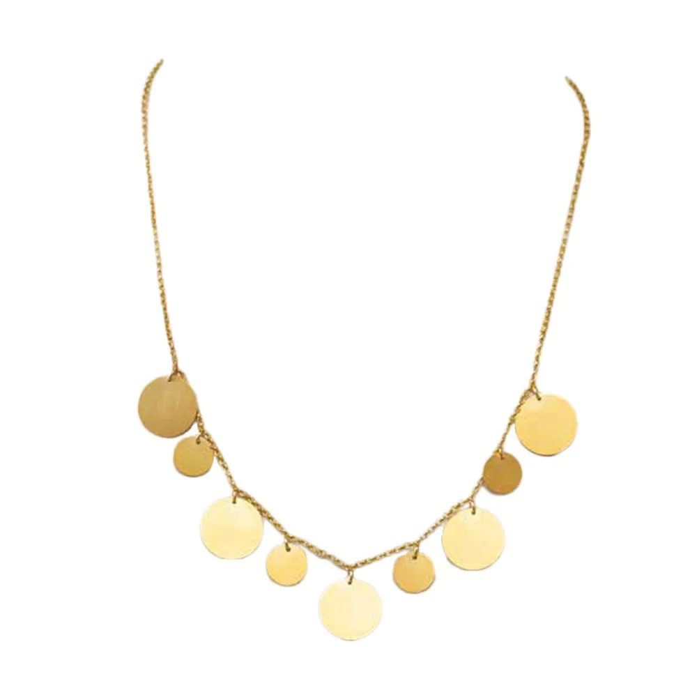 Ali Coin Long Necklace Gold Plated