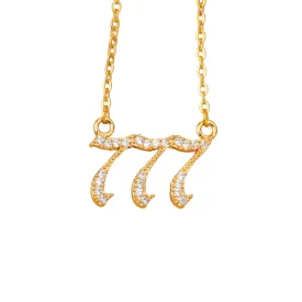 Angel Number Cubic Zircon Necklace