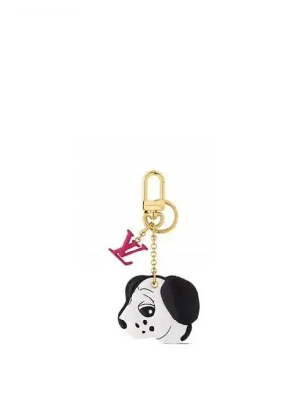 Animogram Dalmatian Key Holder Louis Vuitton Bag Charm Gold