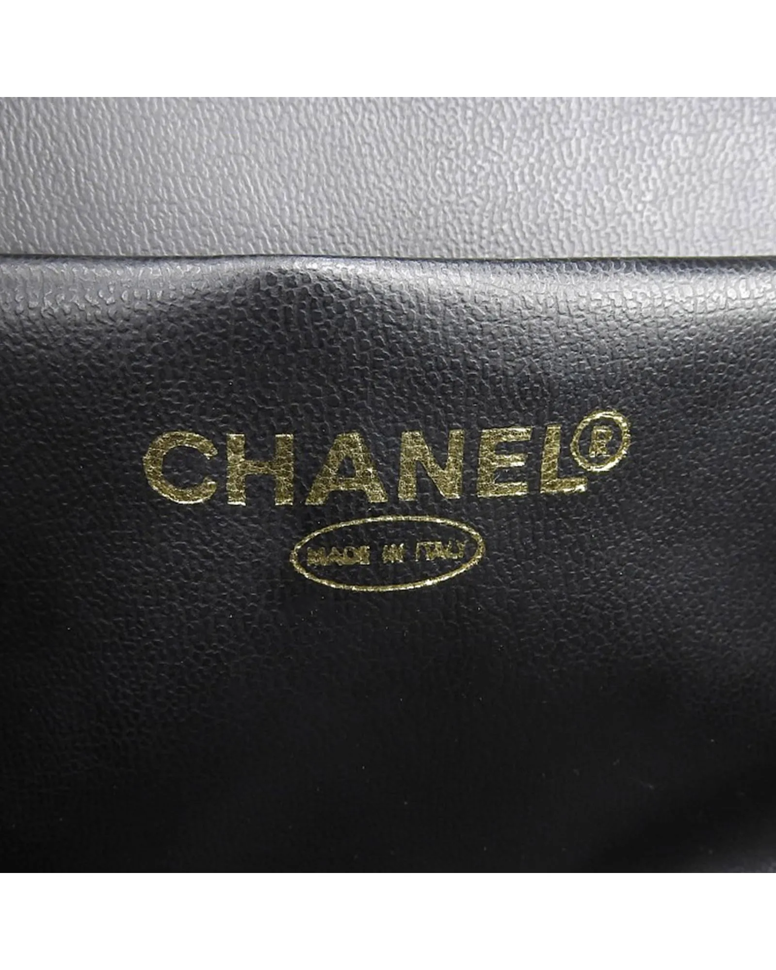 Authentic Black Leather Vanity Bag by Luxury Brand