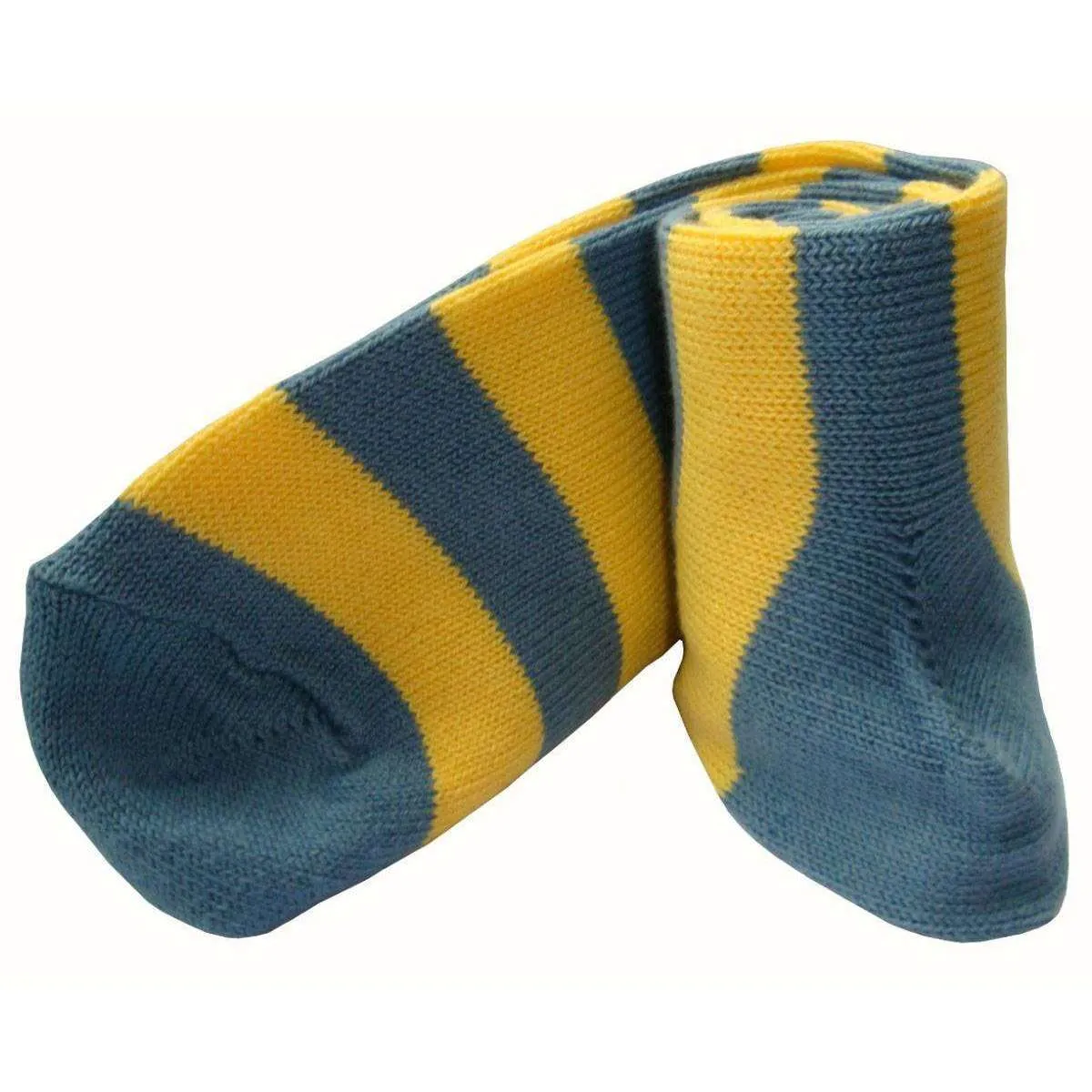 Bassin and Brown Striped Midcalf Socks - Yellow/Grey