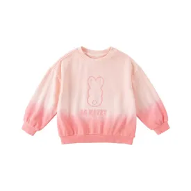 Be Happy Animal Silhouette Unisex Pink Gradient Sweater