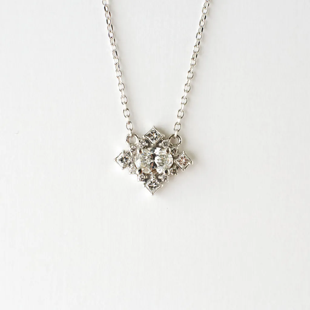 Belle Necklace - Oval Diamond