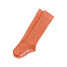 Block Colour Knee Socks - Earth Tones - Earth (Terracotta)