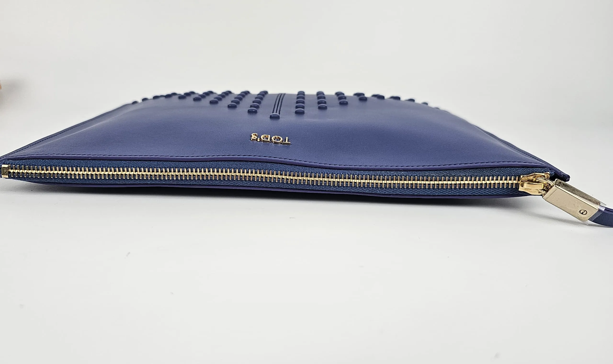 Blue Gommino Zipped Clutch