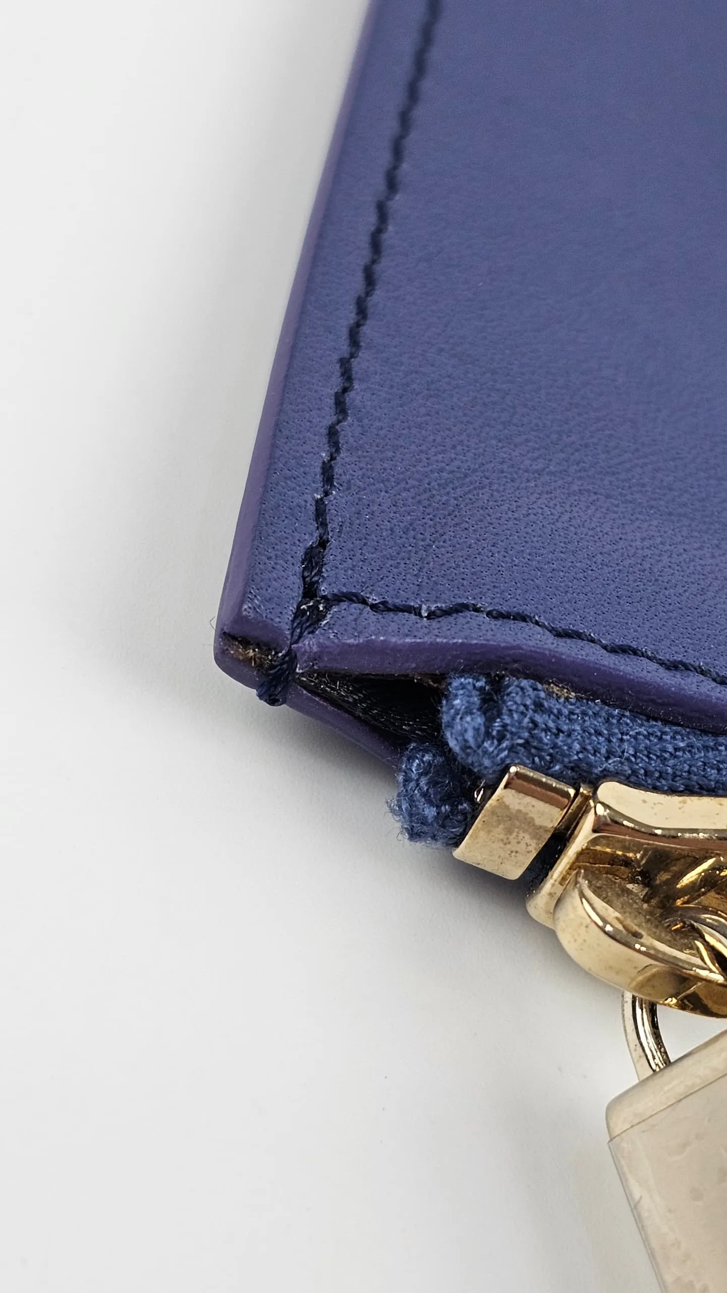 Blue Gommino Zipped Clutch