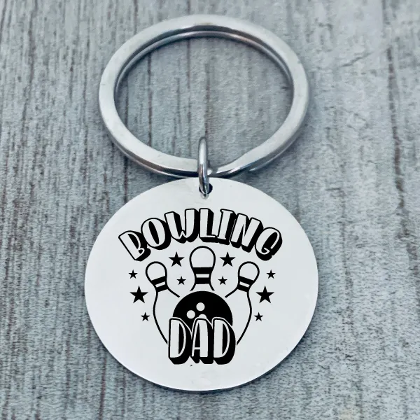 Bowling Dad Keychain