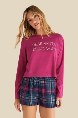 Bring Wine Long Sleeve Top