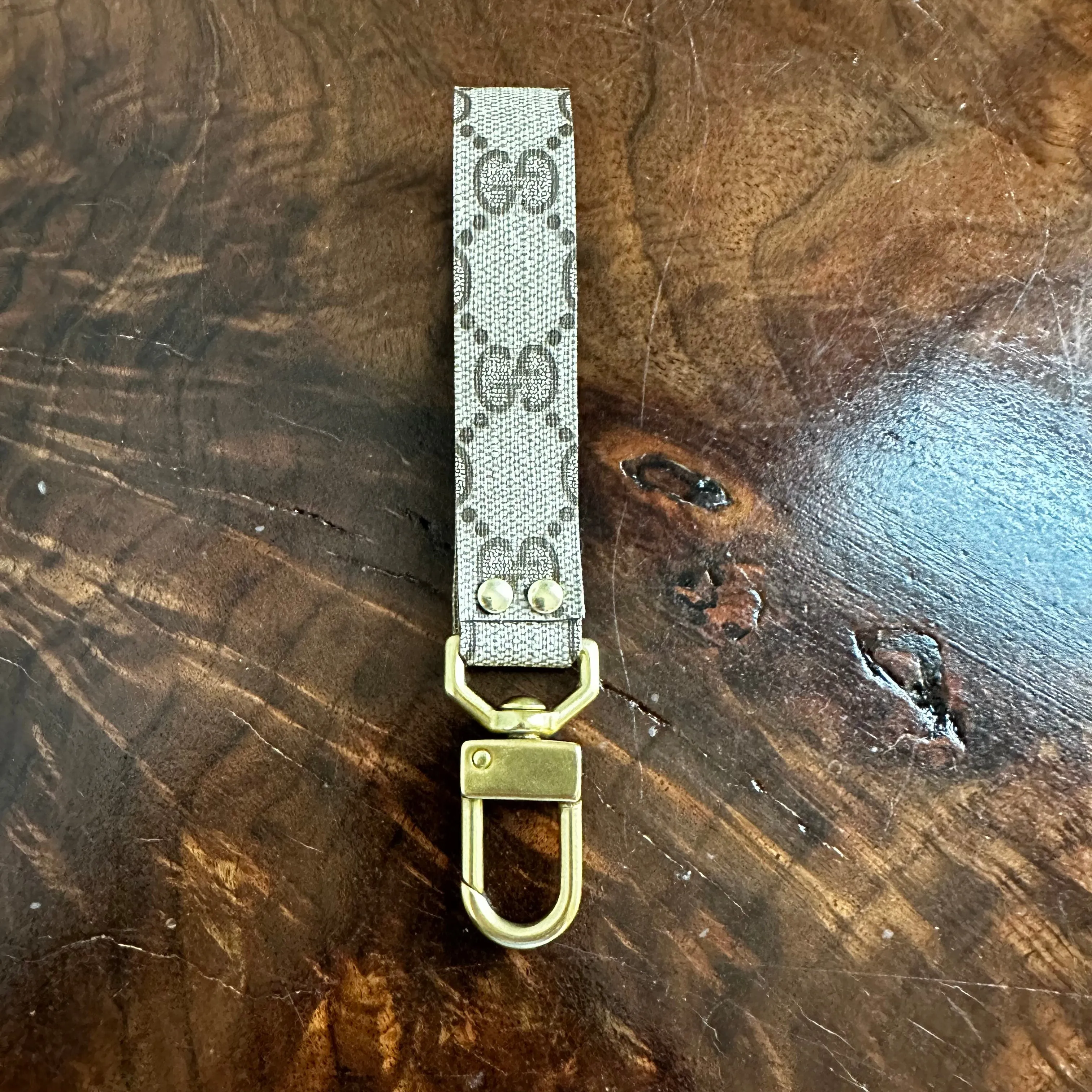 Brown Gucci GG - Canvas Keychain