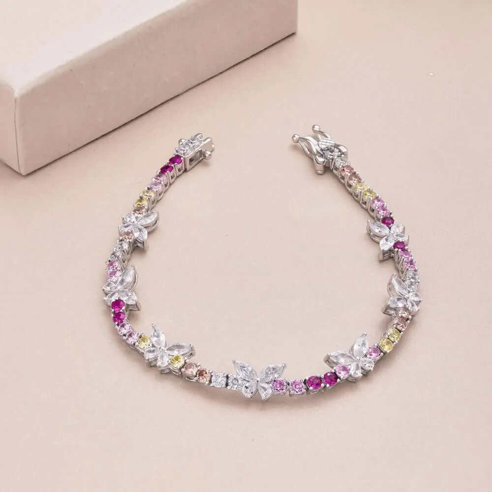 Butterfly Rainbow Tennis Bracelet