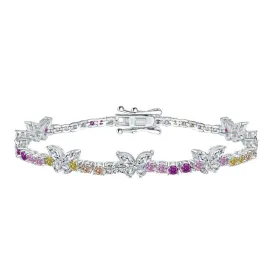 Butterfly Rainbow Tennis Bracelet