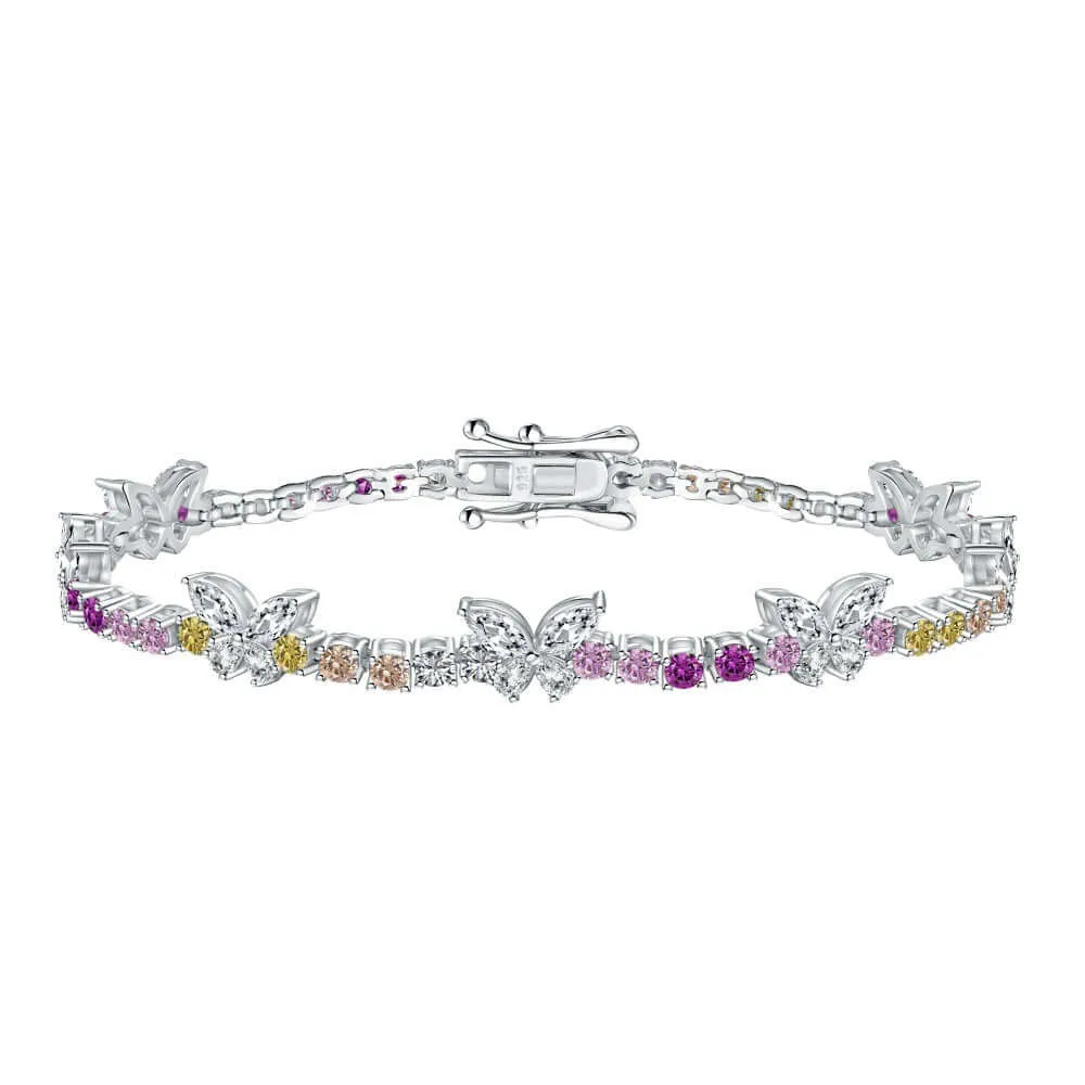 Butterfly Rainbow Tennis Bracelet