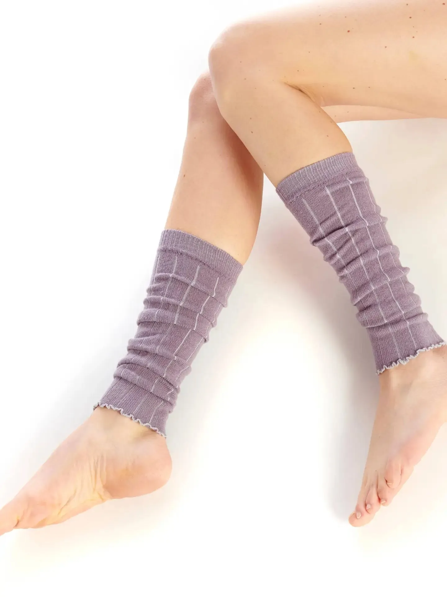 Cashmere Merino Leg Warmers in Mauve