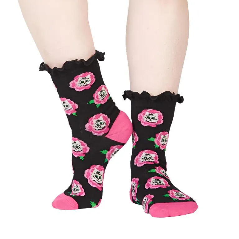 Cat Buds Womens Crew Socks