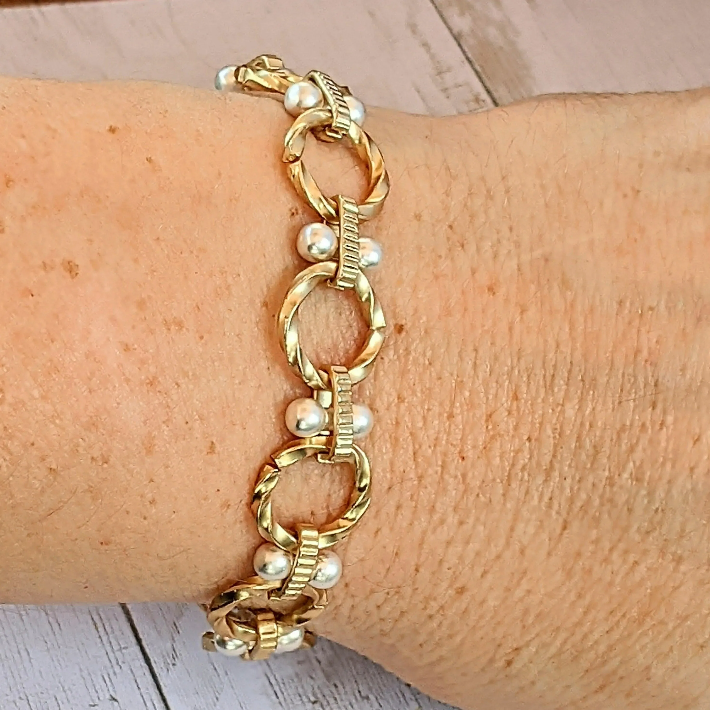 Chunky Two-Tone Chain Bracelet