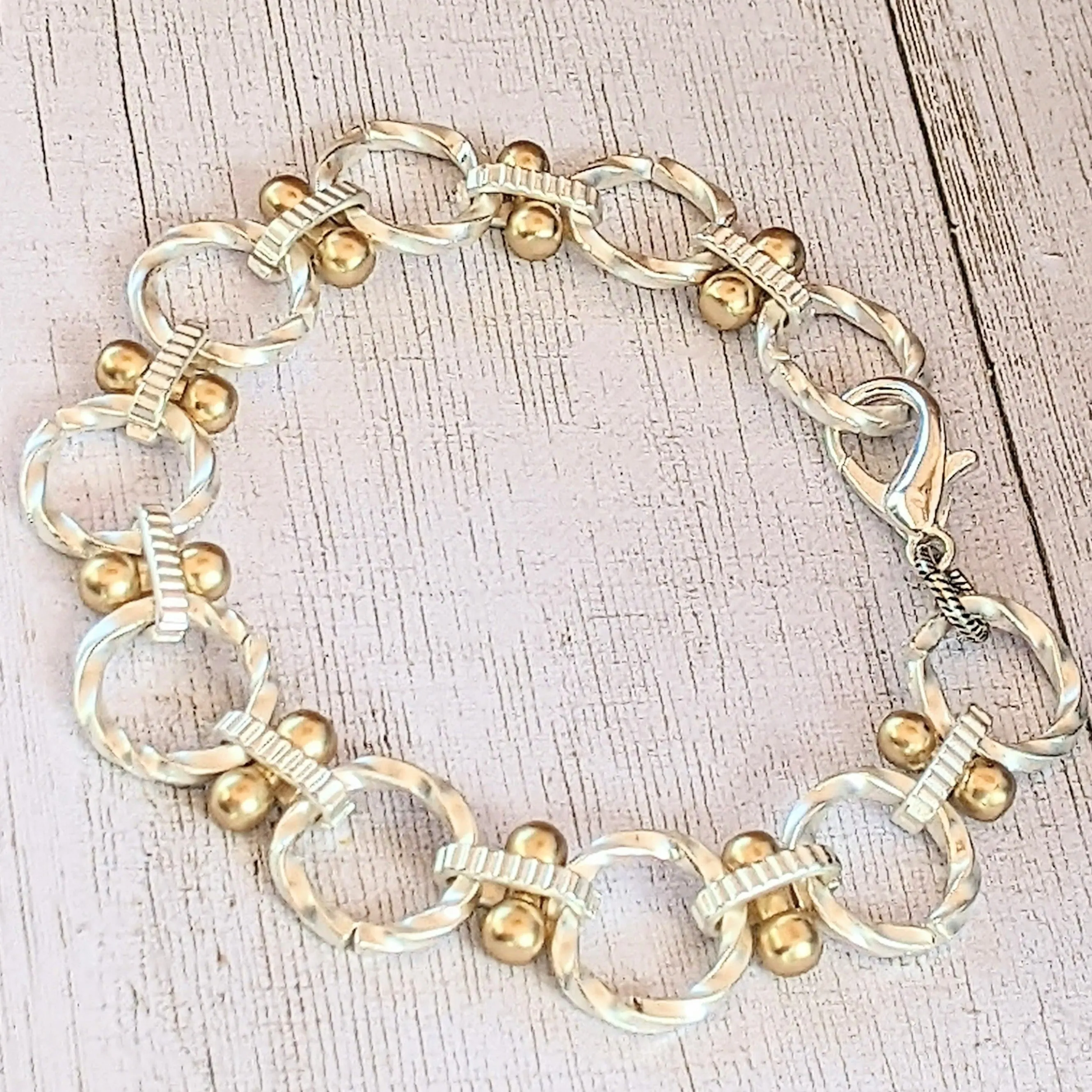 Chunky Two-Tone Chain Bracelet