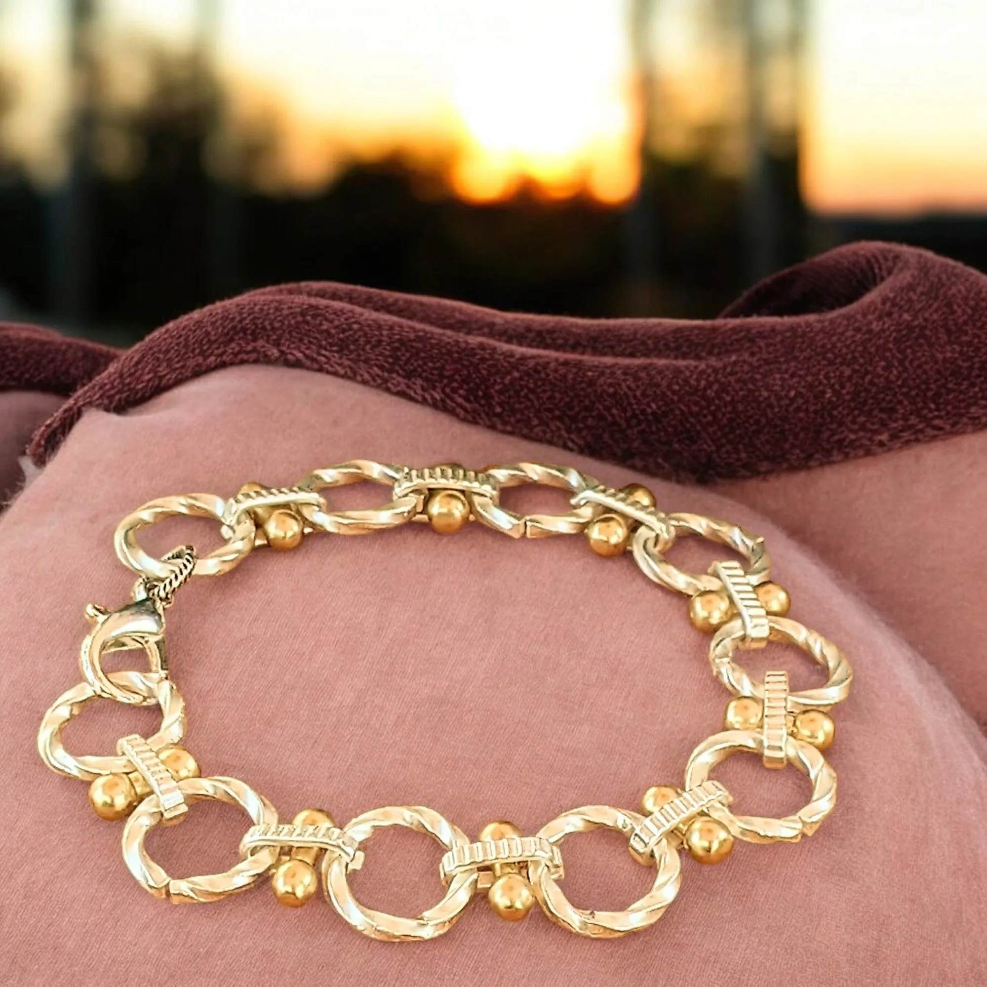 Chunky Two-Tone Chain Bracelet