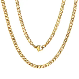 Classy Men 3.5mm Gold Curb Chain Necklace