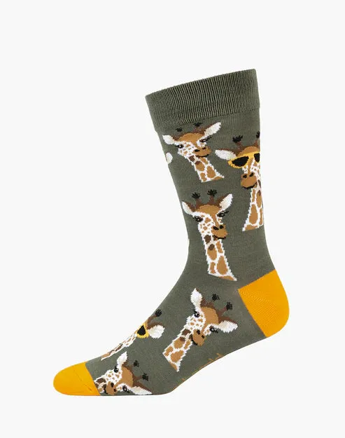 Cool Giraffe Men's Bamboo Socks