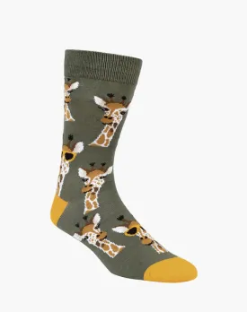 Cool Giraffe Men's Bamboo Socks