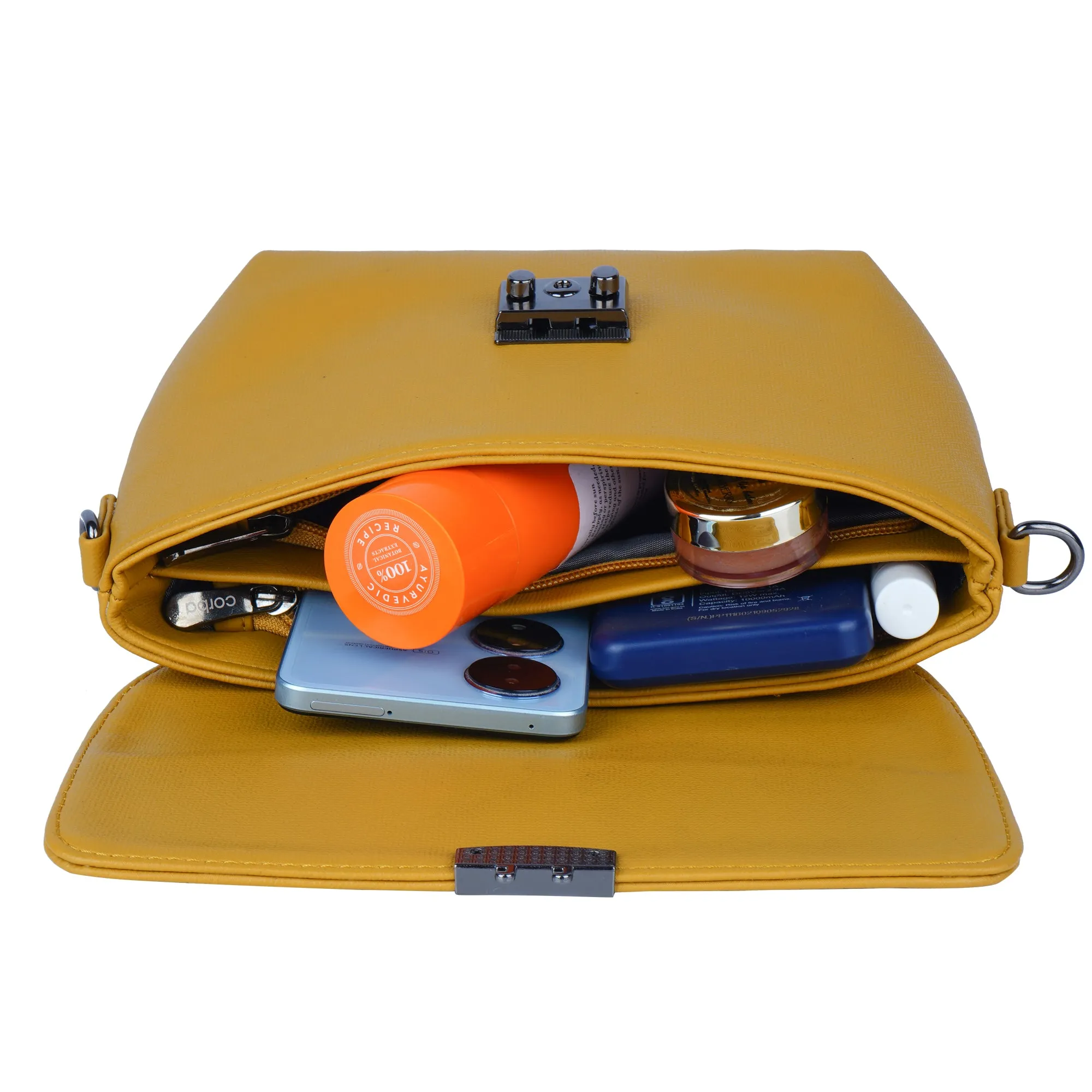 Corba Stylish Sling Bag Saffron Yellow