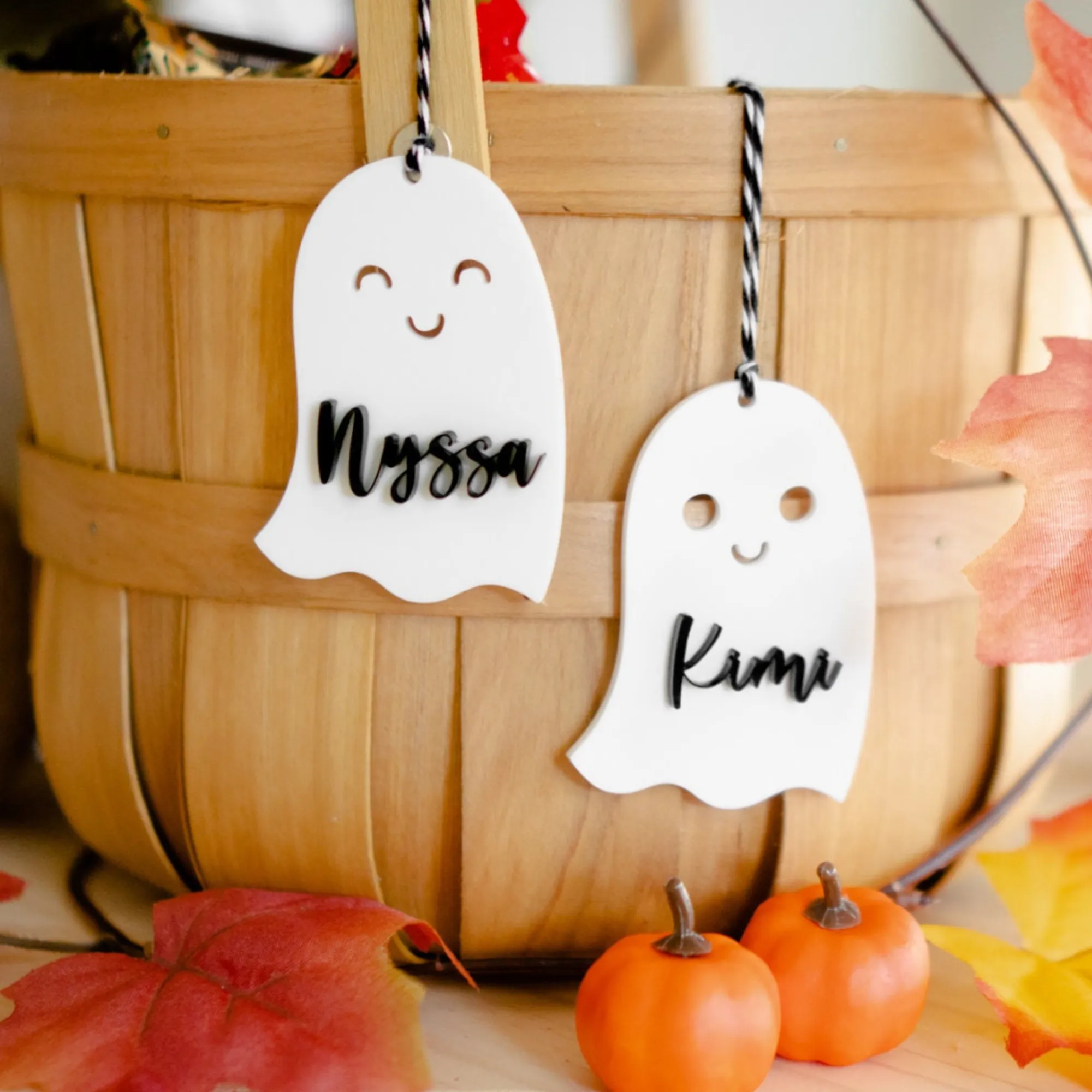 Custom Halloween Basket Tags, Personalized Halloween Name Tags HX03