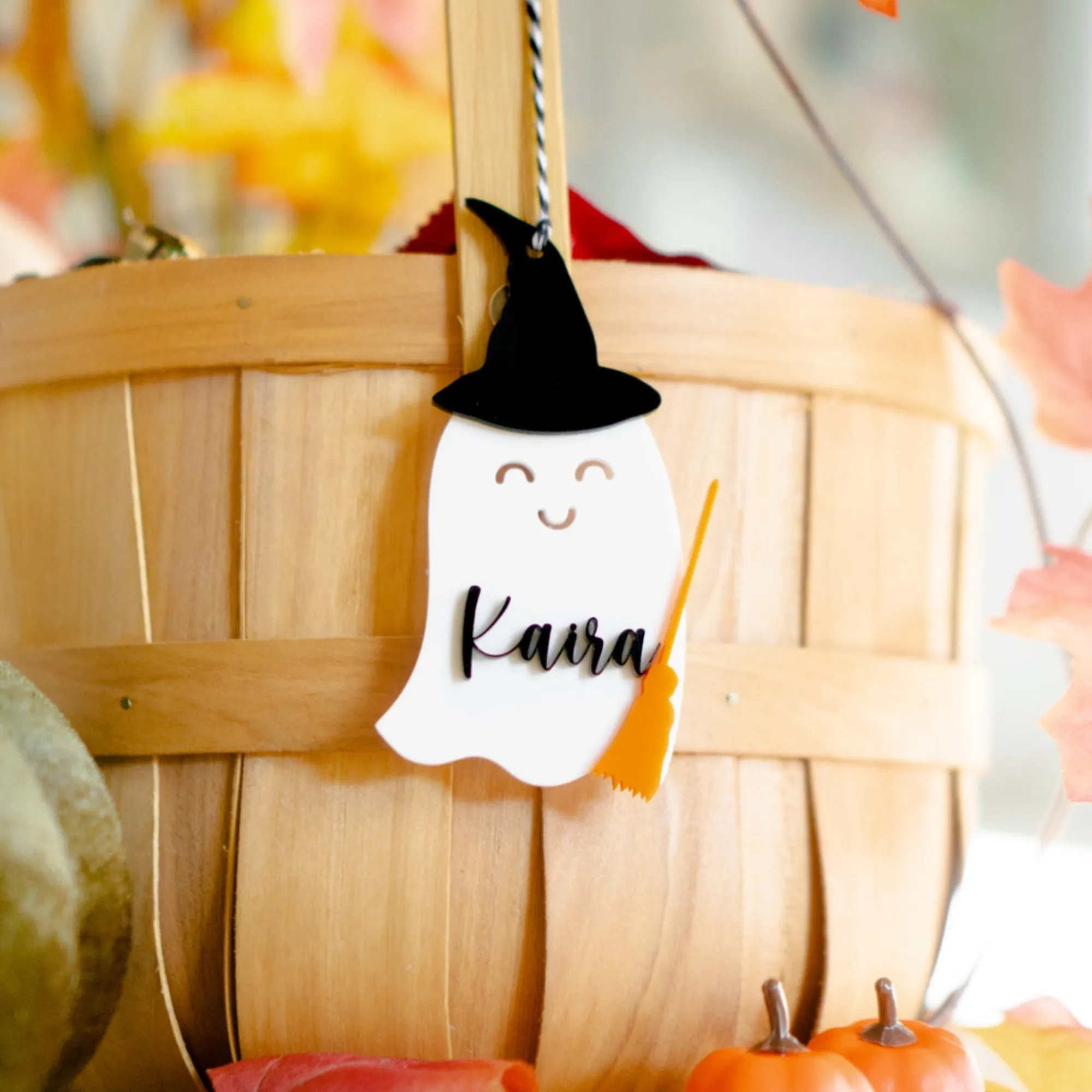 Custom Halloween Basket Tags, Personalized Halloween Name Tags HX03