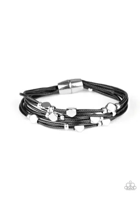 Cut The Cord - Black Bracelet - Paparazzi Accessories