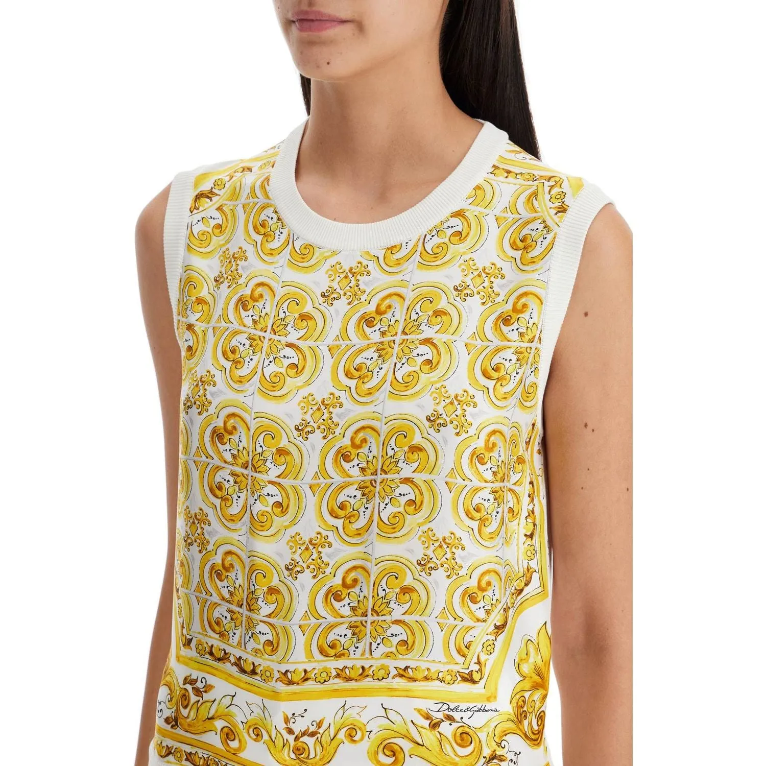 Dolce & Gabbana "silk sleeveless top with mai