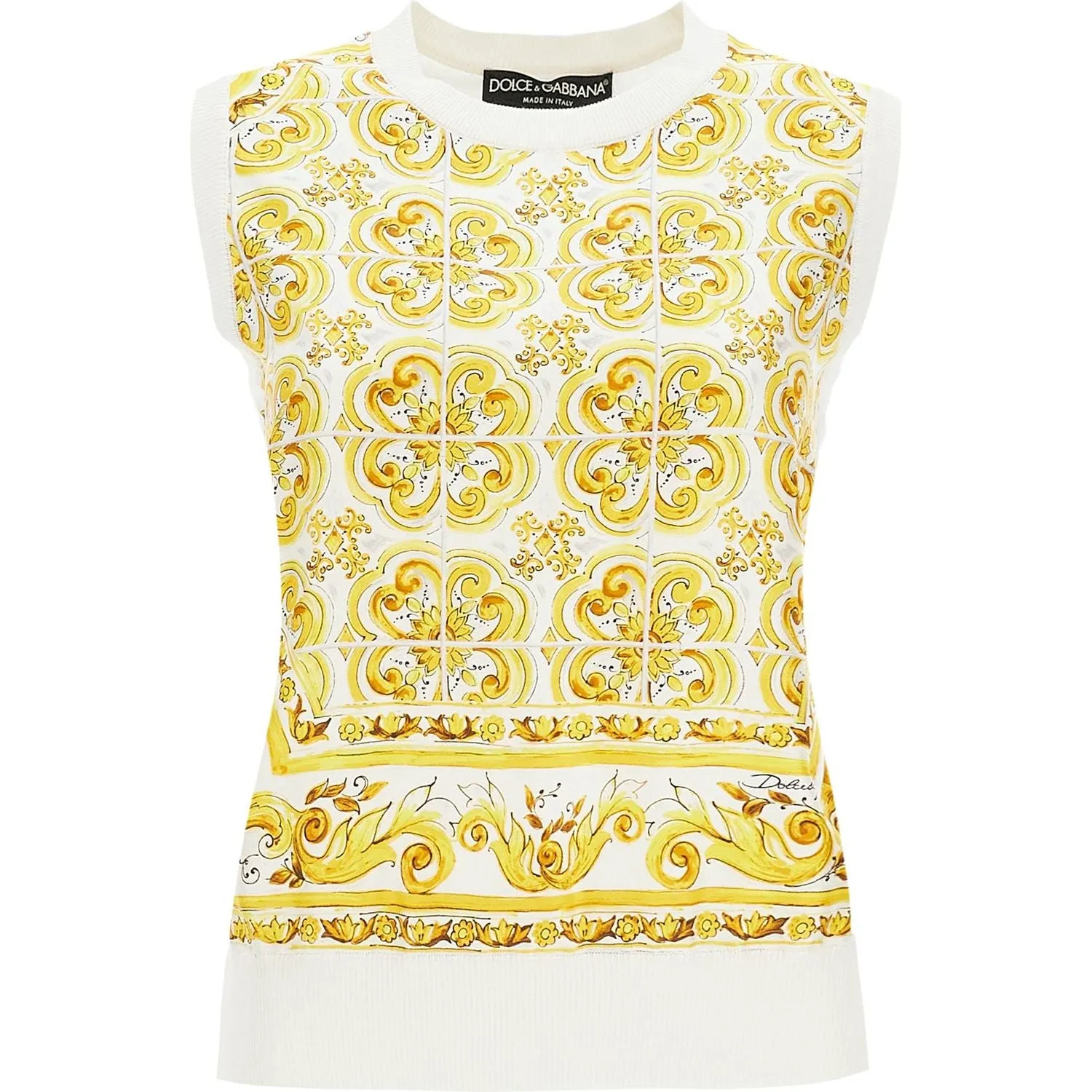 Dolce & Gabbana "silk sleeveless top with mai