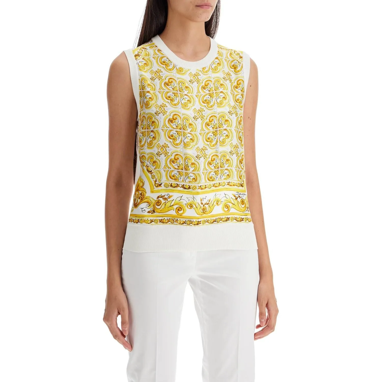 Dolce & Gabbana "silk sleeveless top with mai