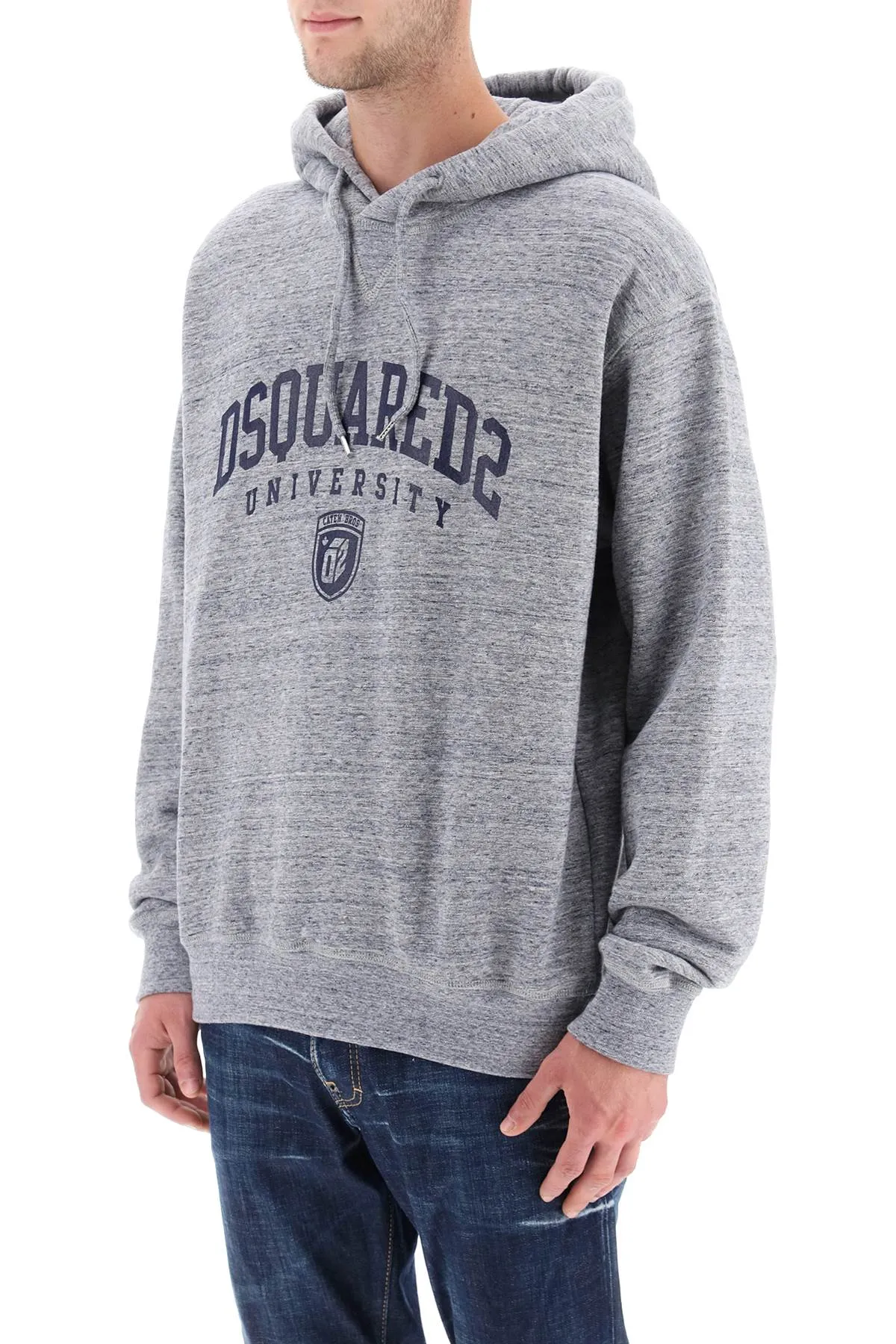 Dsquared2 logo print melange hoodie