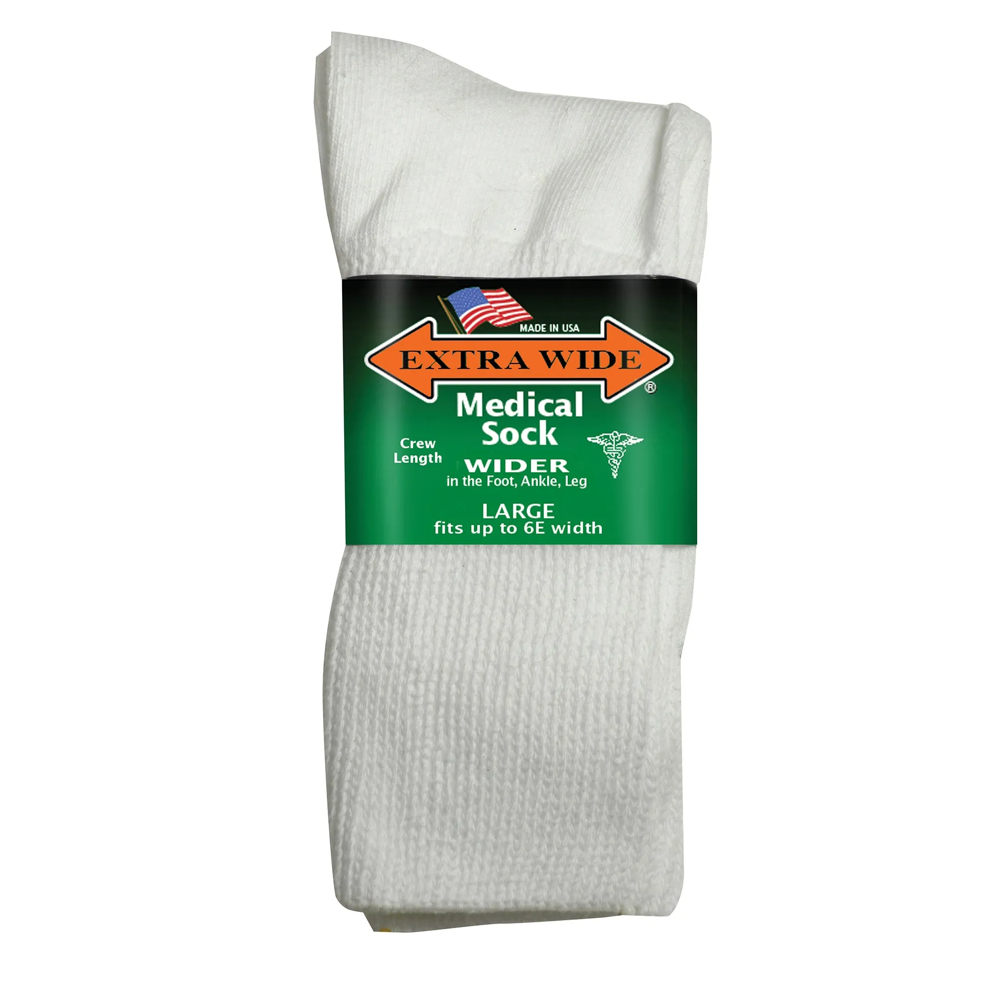 Extra Wide Medical Crew Socks