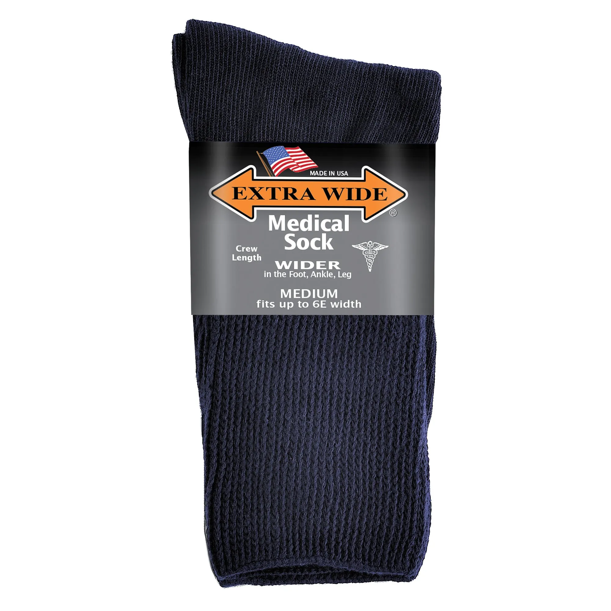 Extra Wide Medical Crew Socks