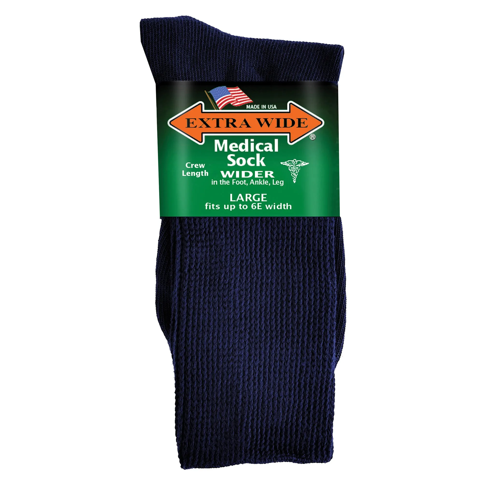 Extra Wide Medical Crew Socks