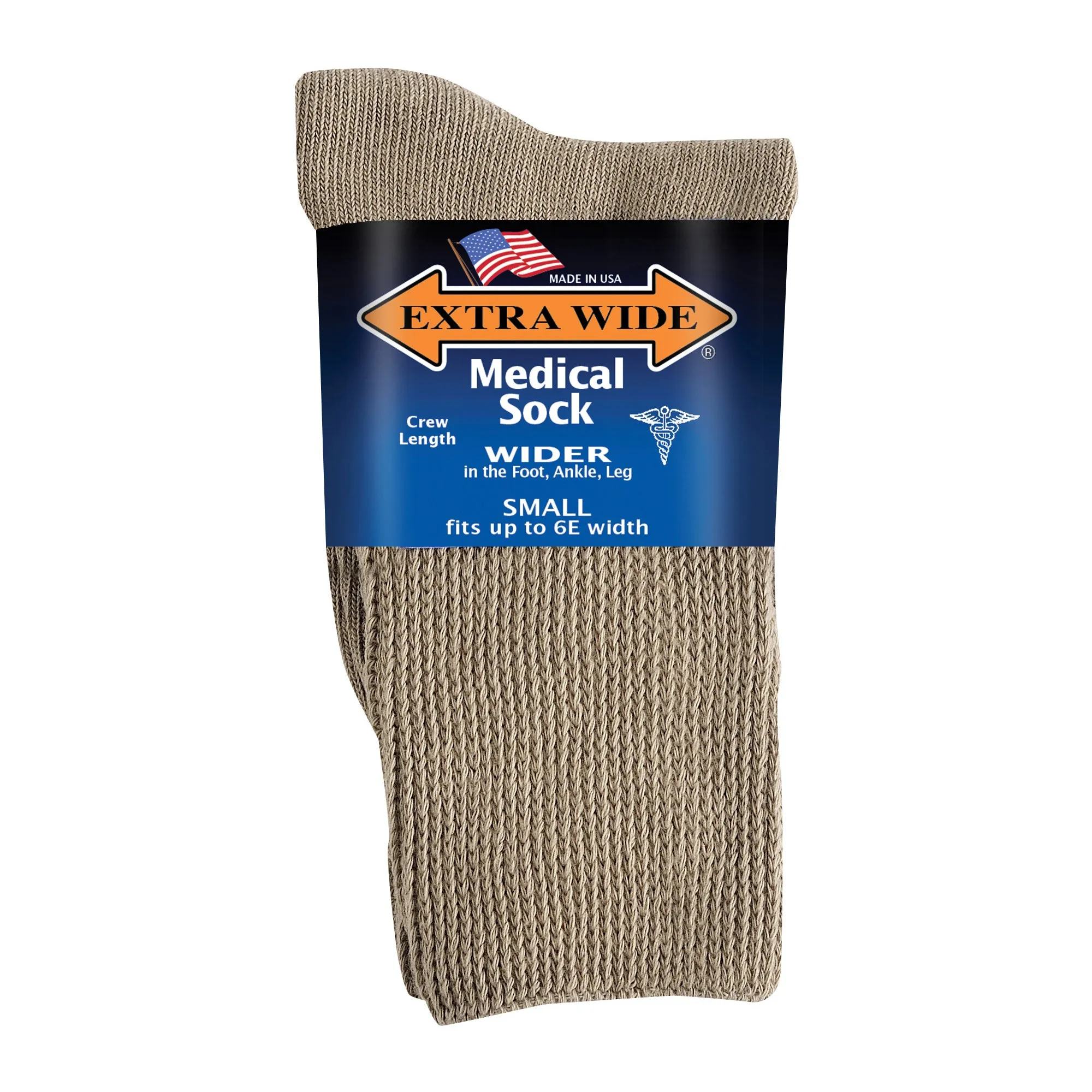 Extra Wide Medical Crew Socks