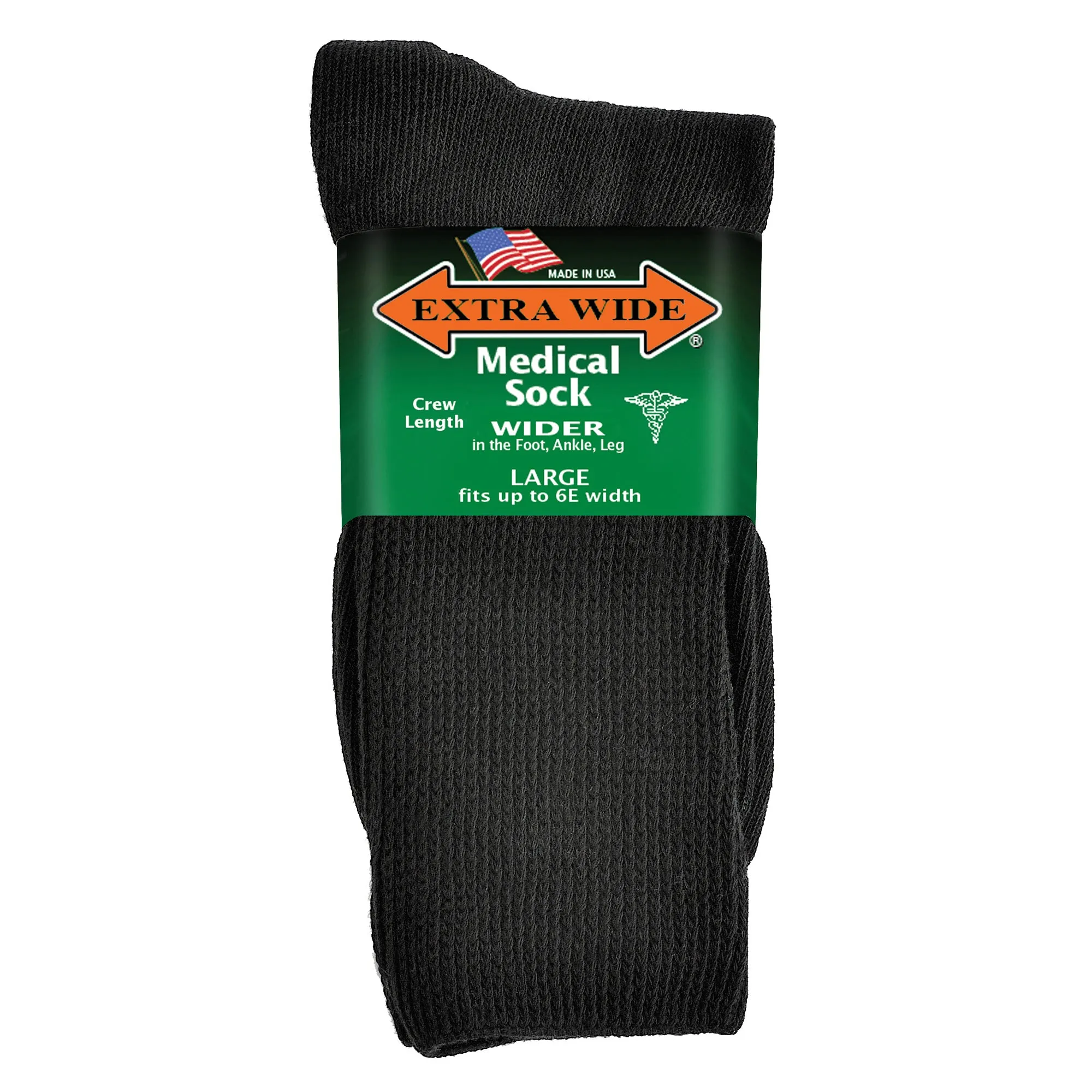 Extra Wide Medical Crew Socks