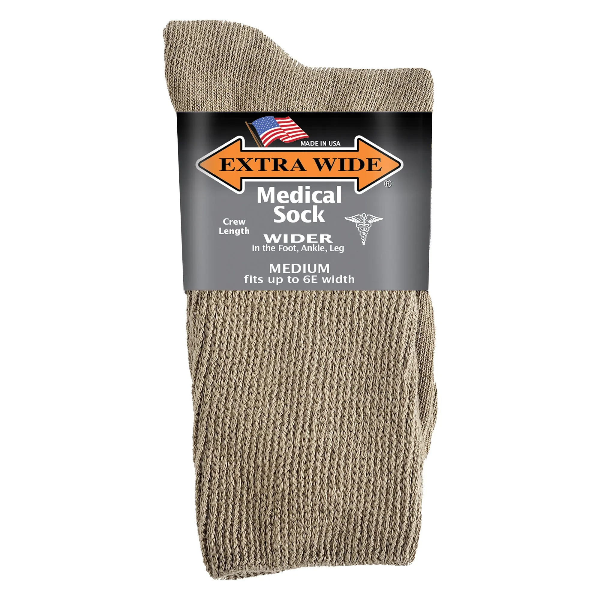 Extra Wide Medical Crew Socks