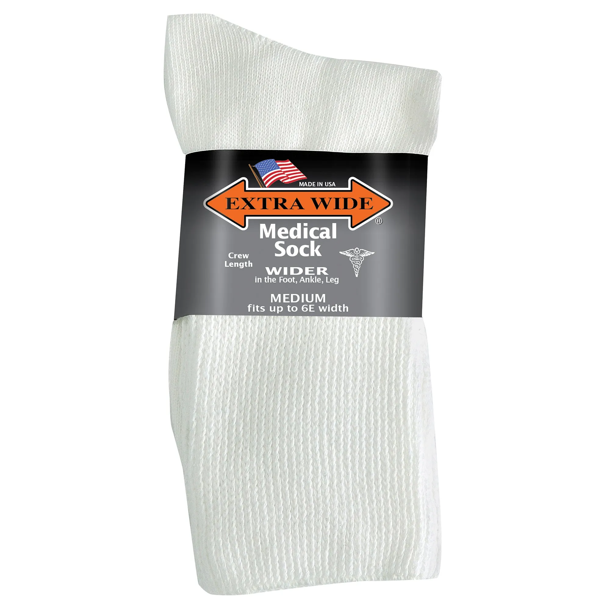 Extra Wide Medical Crew Socks