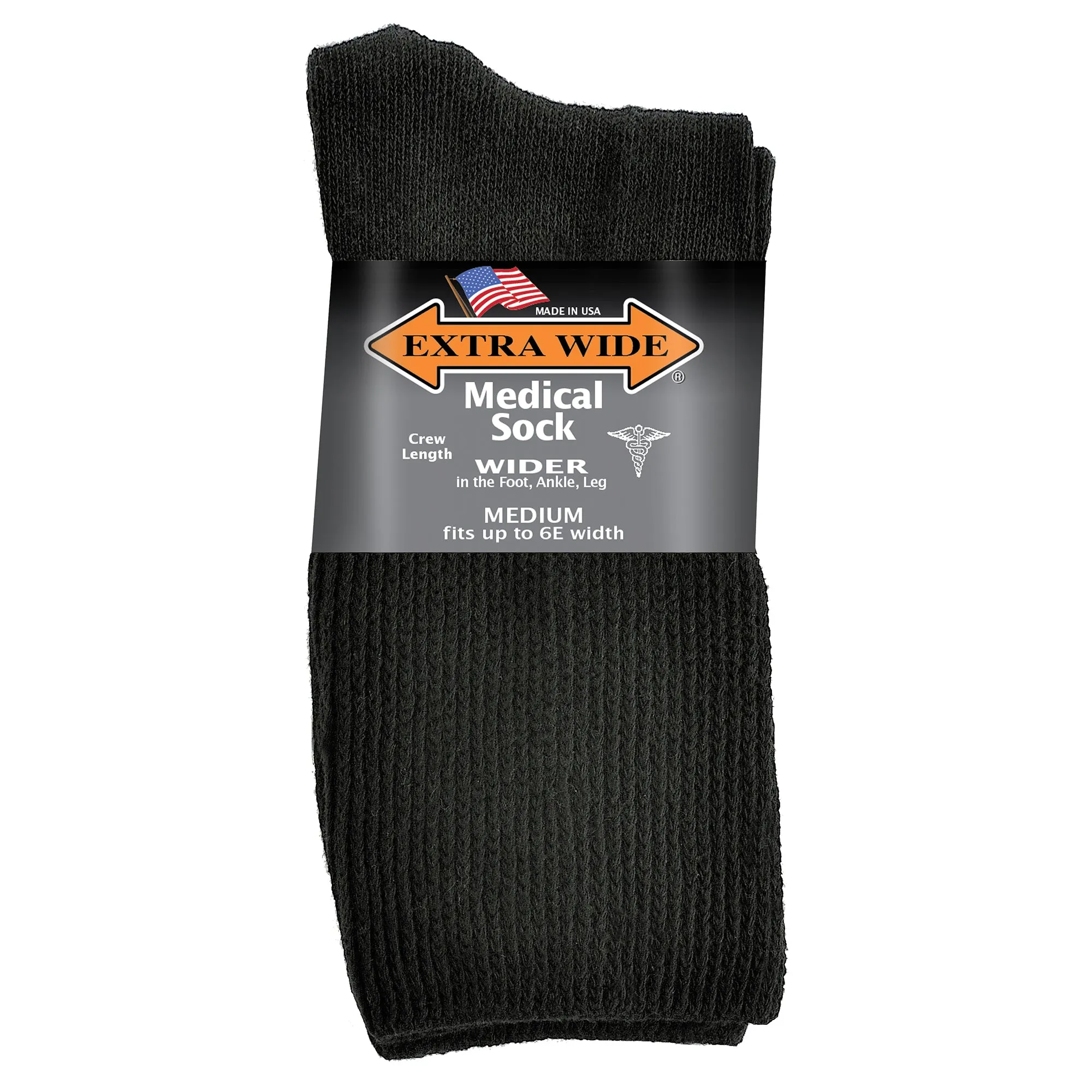 Extra Wide Medical Crew Socks