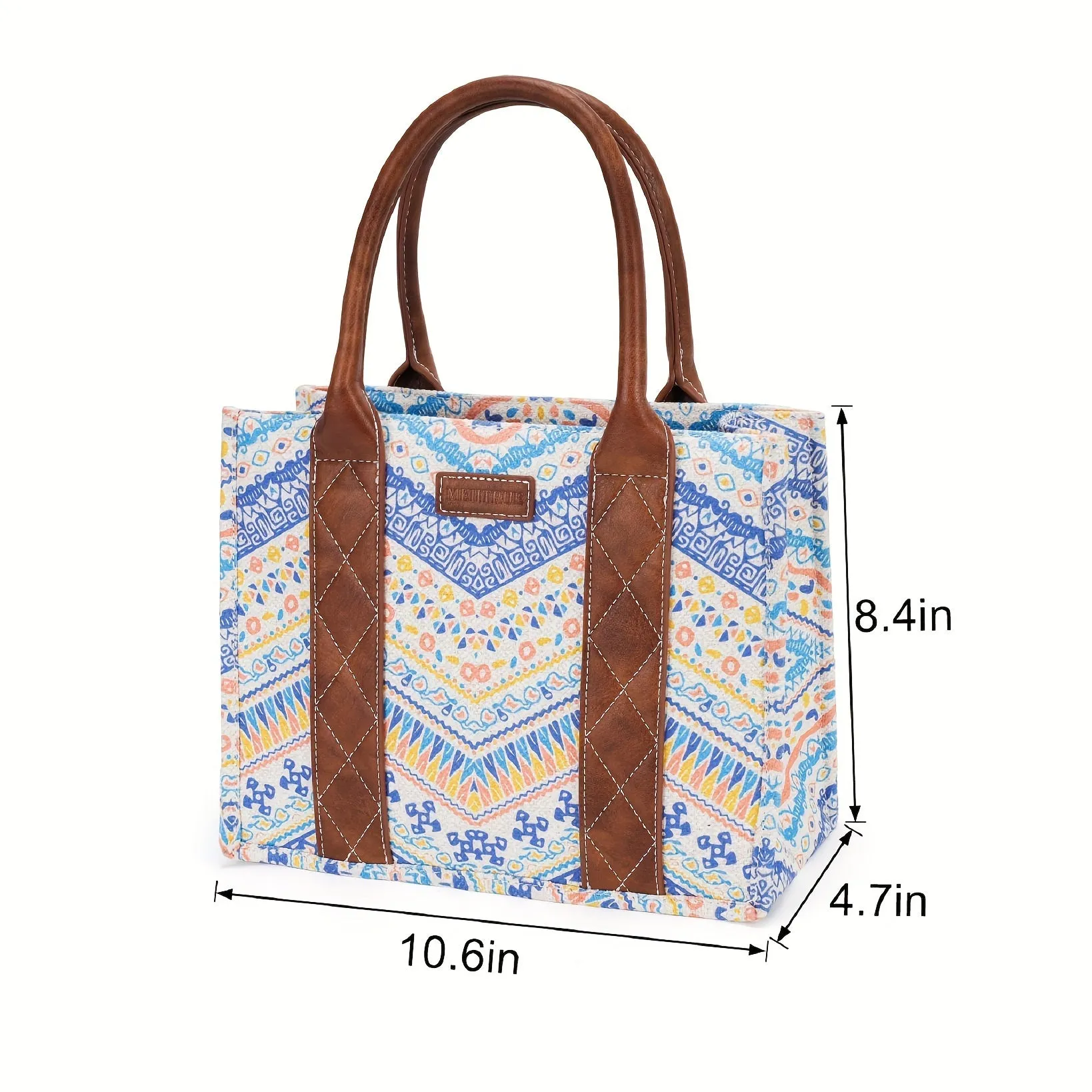 [Fast Arrival] Stylish Aztec Boho Tote Bag - Western-Inspired Shoulder Purses for Women - Spacious Satchel Handbags with Adjustable Straps and Magnetic Closure