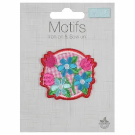 Floral Gingham Patch- Iron -On & Sew-On Patch