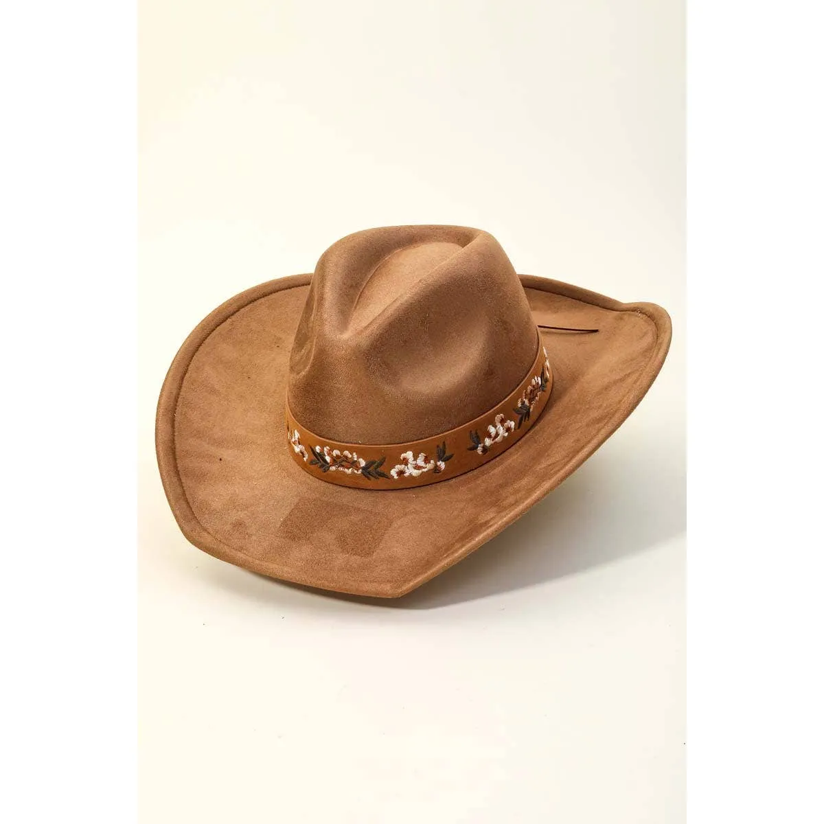 Floral Strap Cowboy Hat