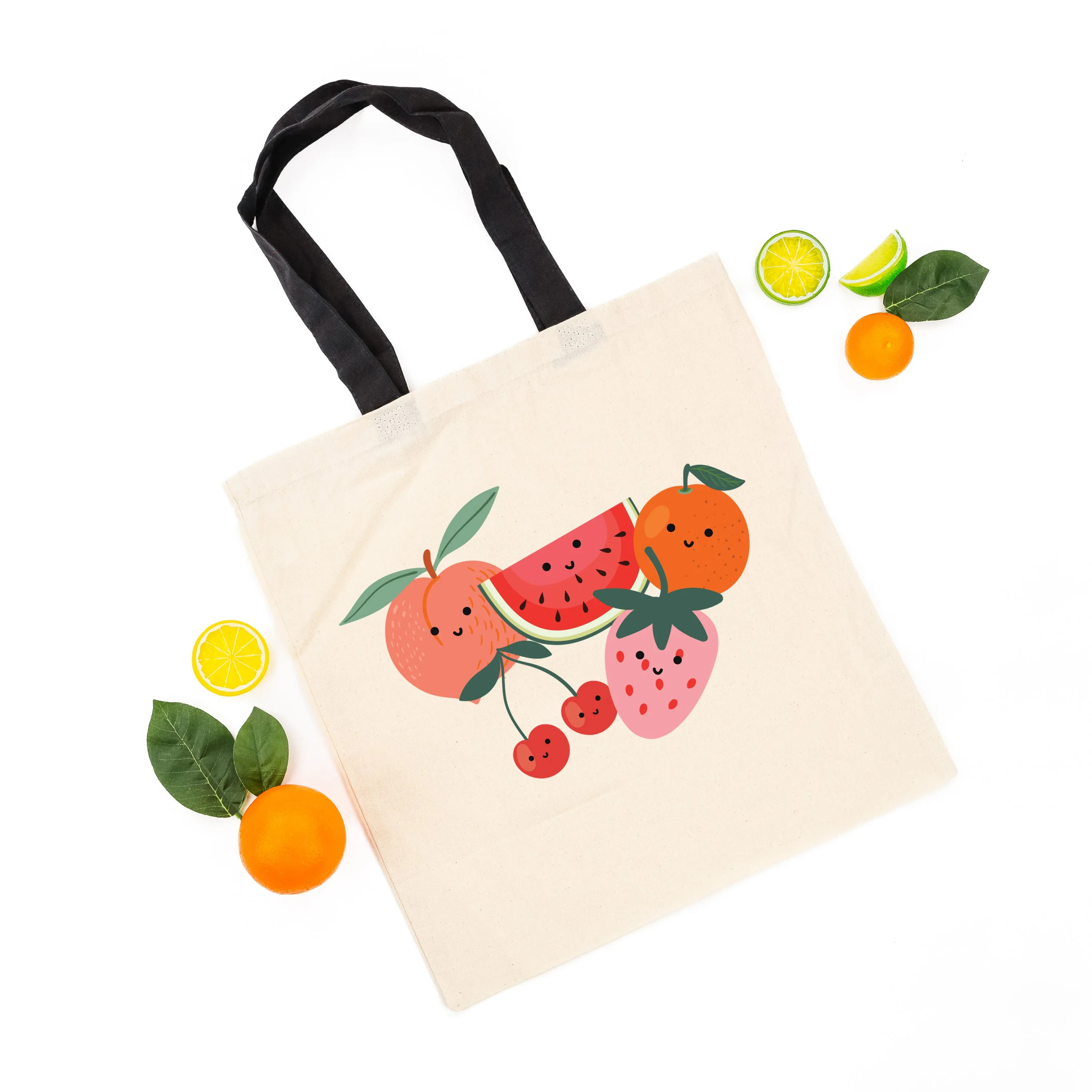 FRUIT TOTE - Choose Your Design and Handle Color